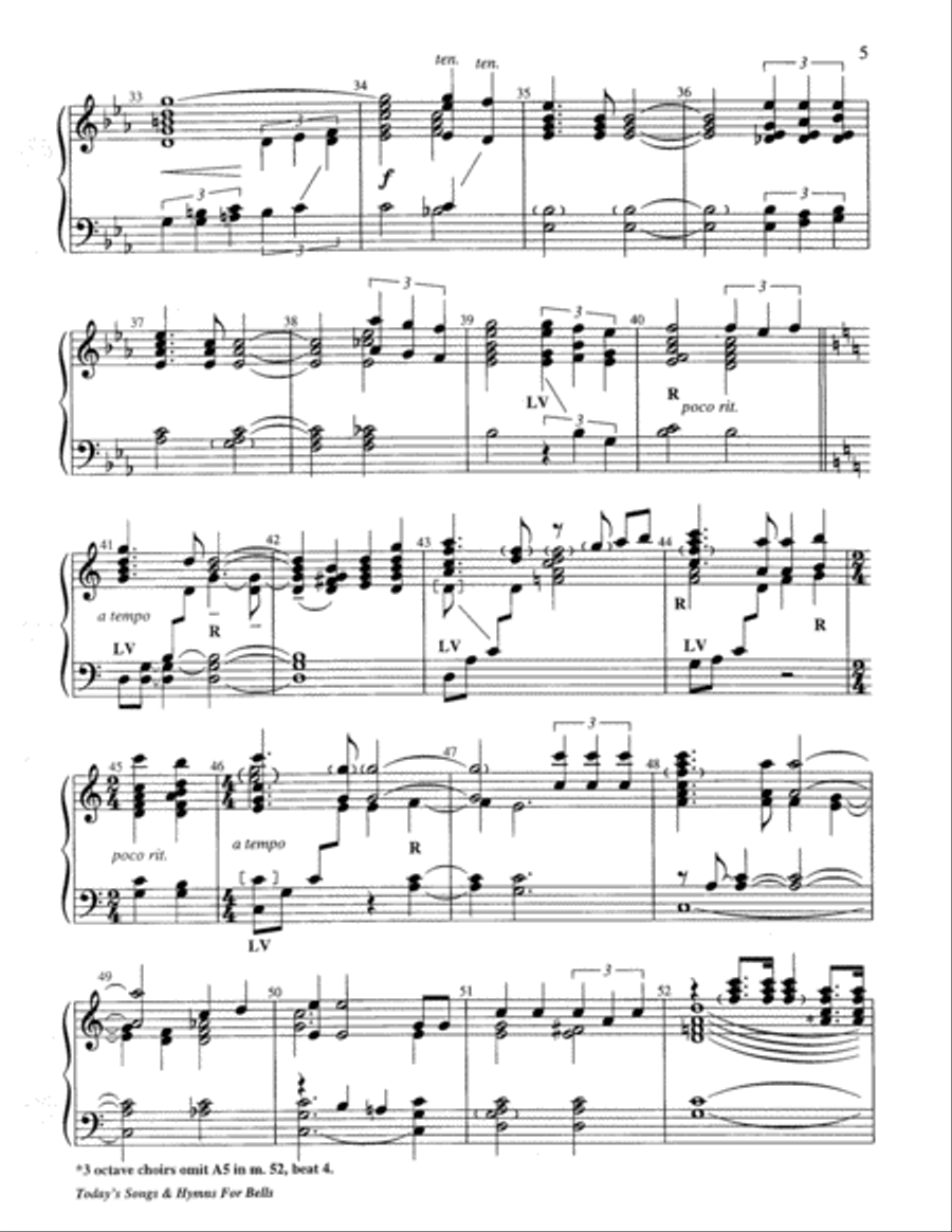 Today's Songs and Hymns for Bells 3-Octaves scores gallery preview page 5