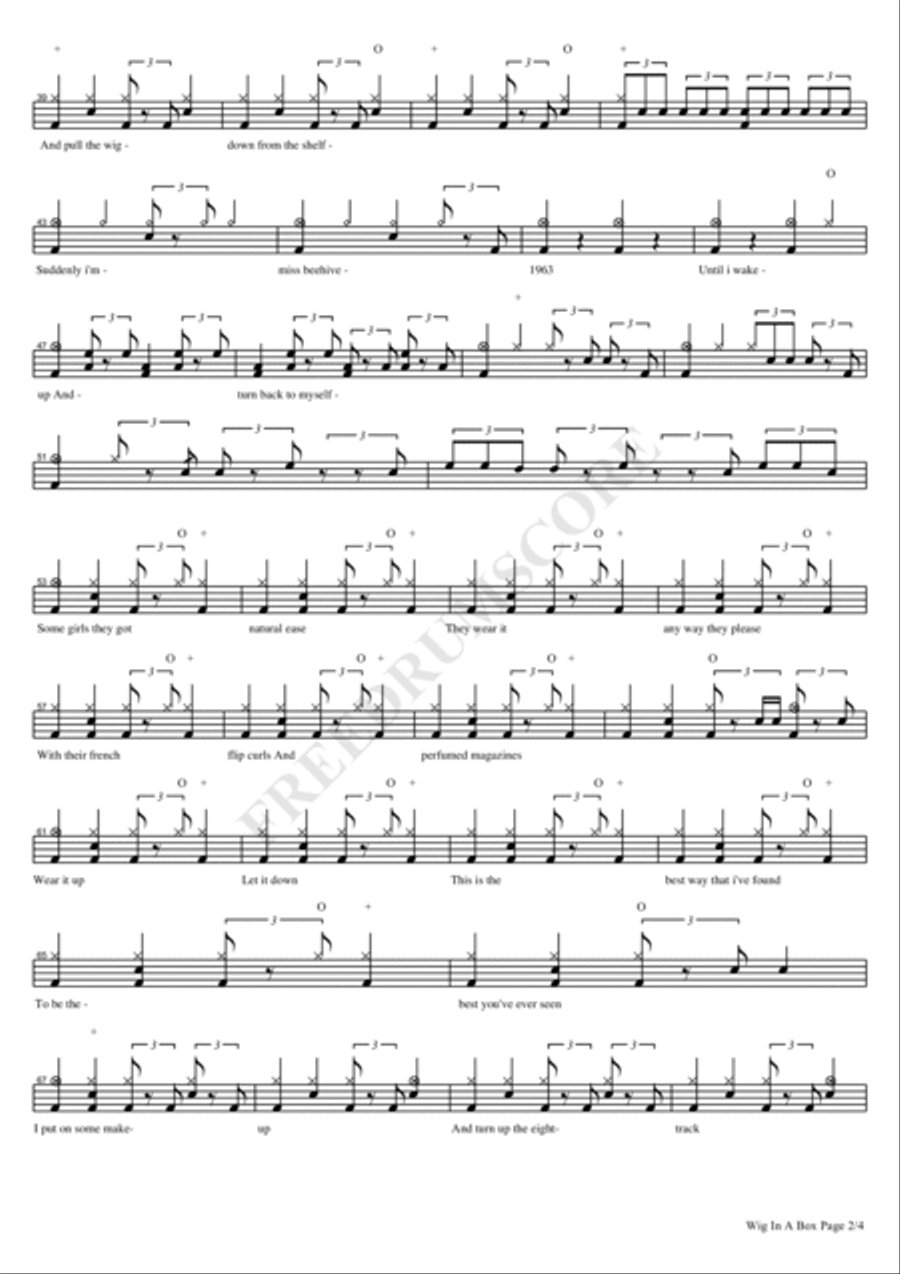 Wig In A Box Drum Set scores gallery preview page 2