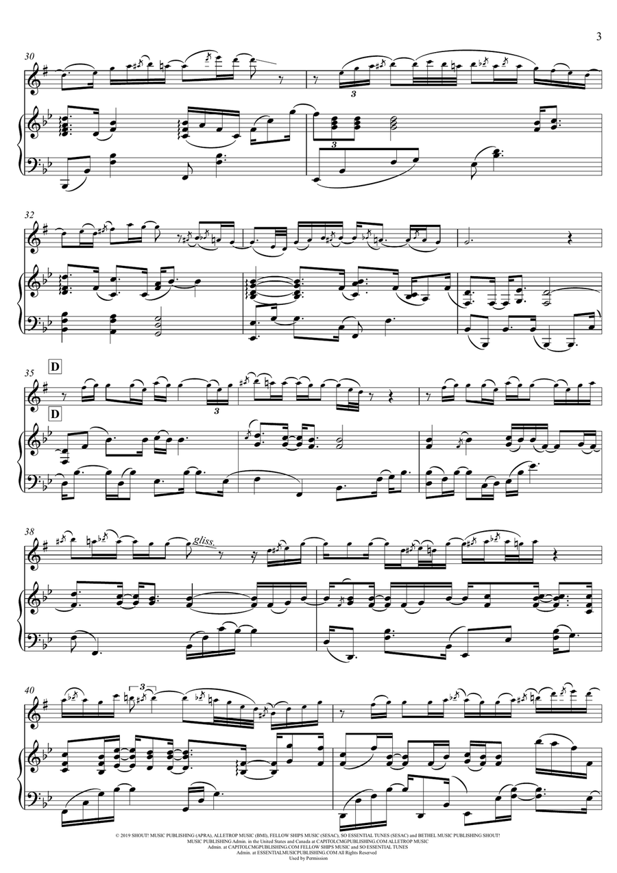 Goodness Of God Alto Saxophone scores gallery preview page 3
