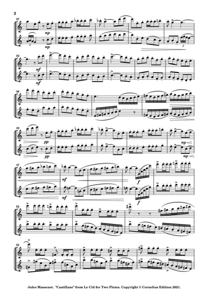 Jules Massenet "Le Cid" Ballet Suite No. 1 1885 "Castillane" Spanish Dance Two Flutes Woodwind Duet