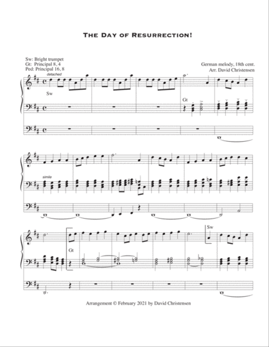 The Day of Resurrection! The Day of Resurrection! Organ Solo scores gallery preview page 2