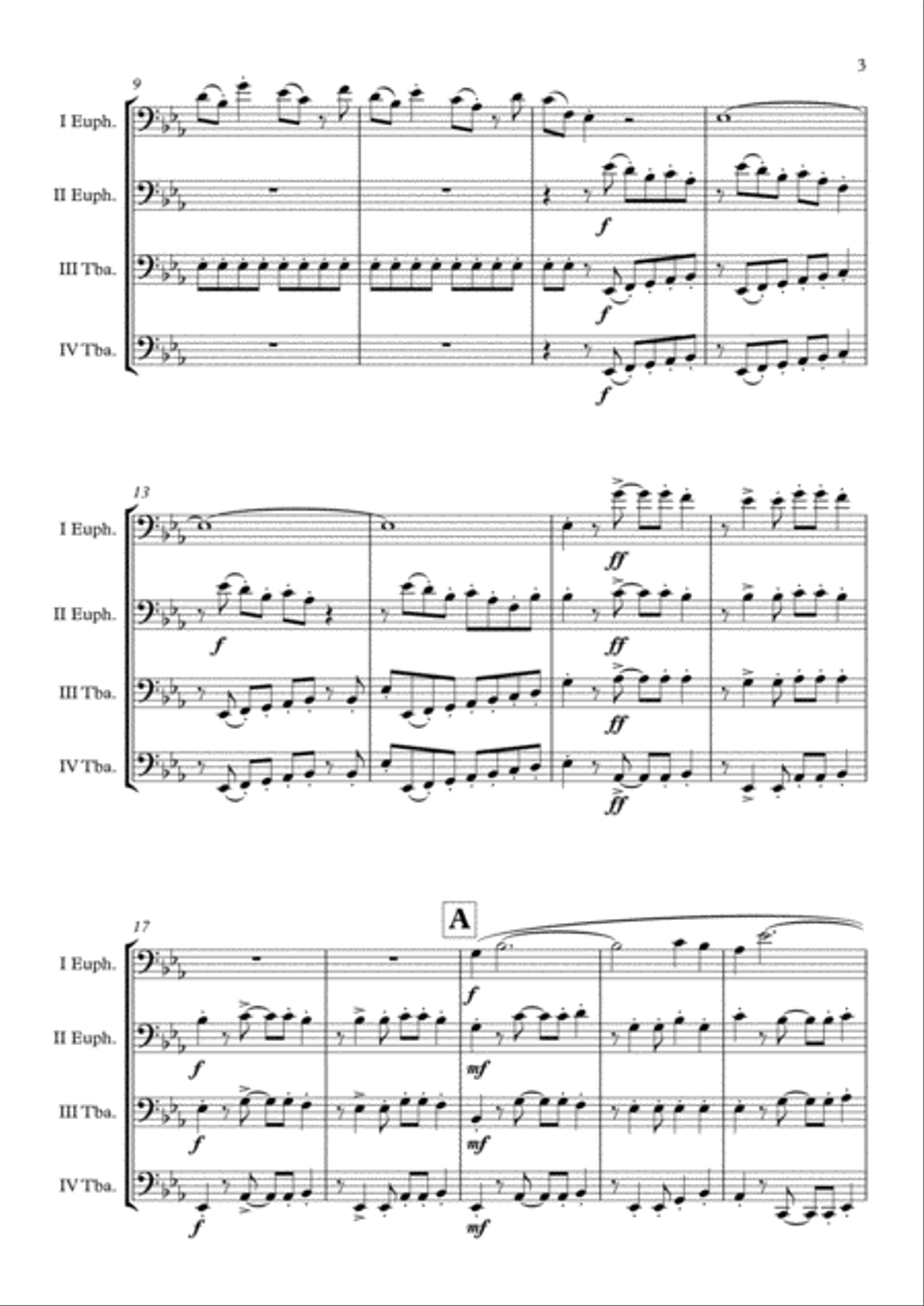 The Magnificent Seven Brass Quartet scores gallery preview page 4