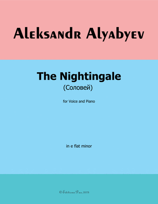 The Nightingale(Соловей), by Alyabyev, in e flat minor