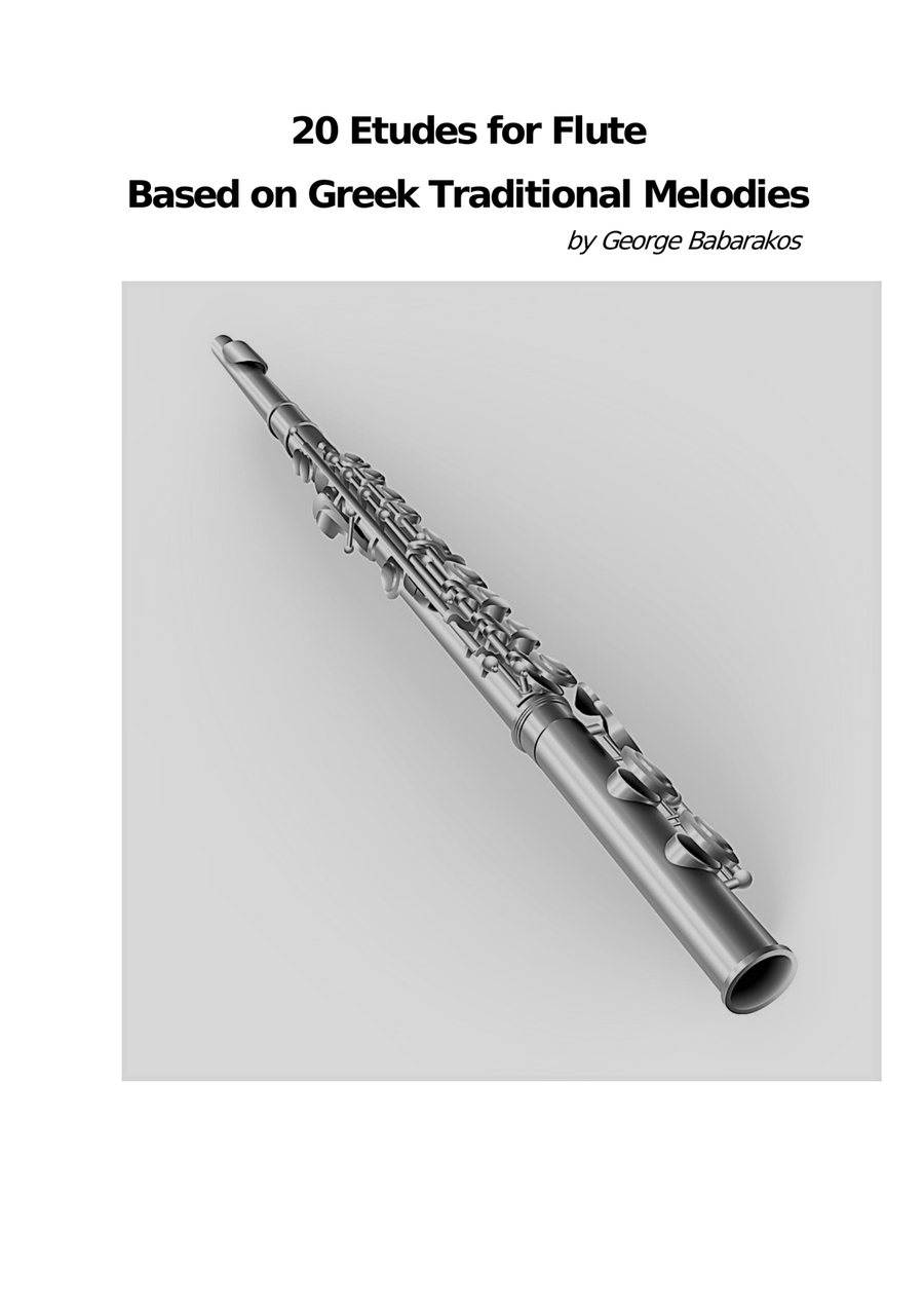 20 Etudes for Flute Based on Greek Traditional Melodies Flute Solo scores gallery preview page 1