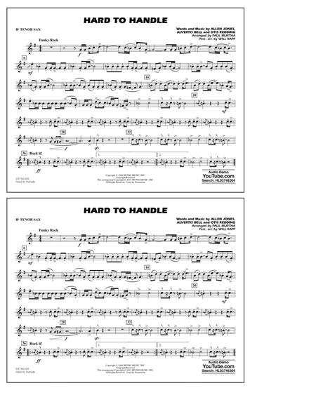 Hard to Handle (arr. Paul Murtha) - Bb Tenor Sax