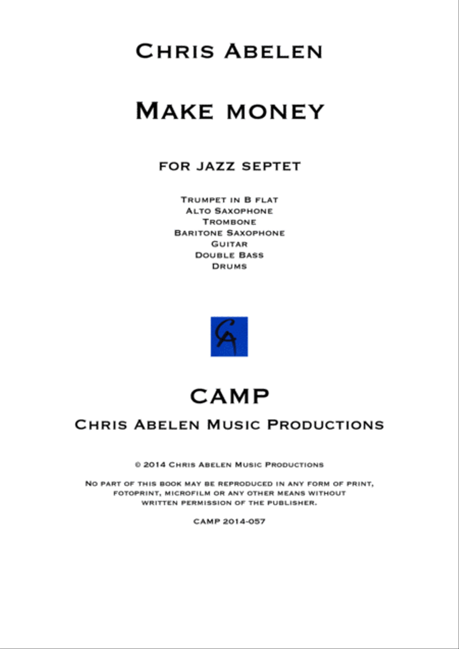 Make money Jazz Ensemble scores gallery preview page 1