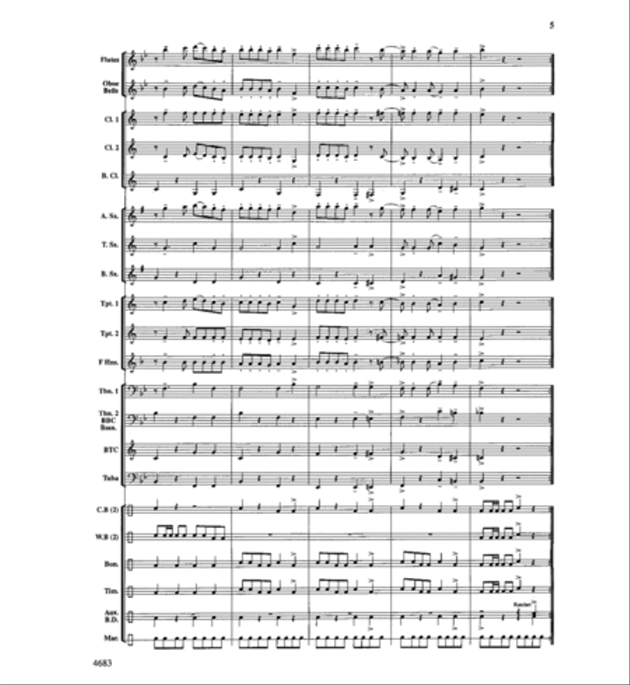 When the Koalas Do the Conga With the Kangaroos Concert Band scores gallery preview page 4