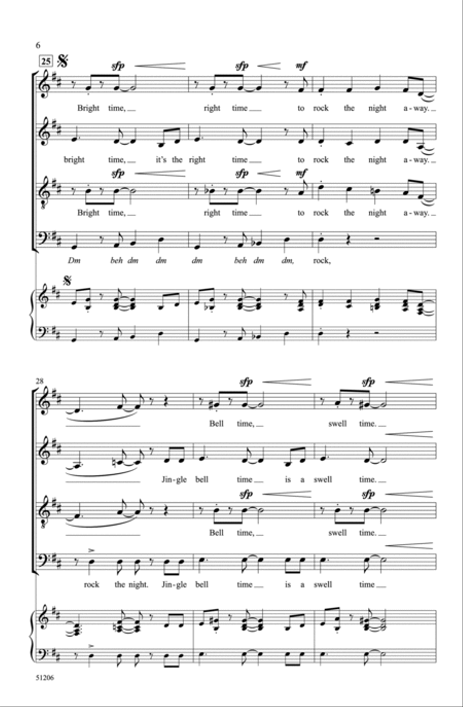 Jingle Bell Rock Choir scores gallery preview page 5