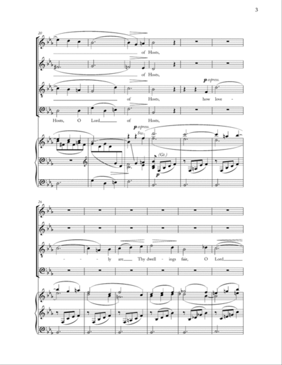 How Lovely Are Thy Dwellings 4-Part scores gallery preview page 3