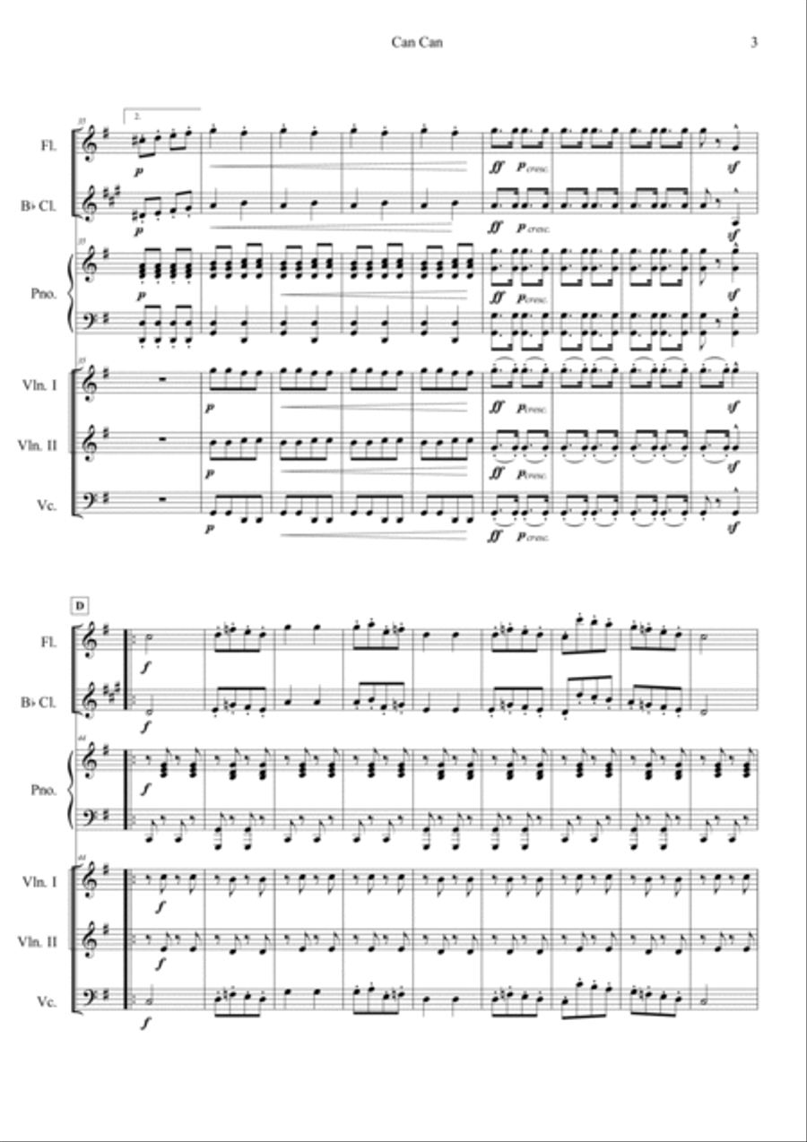 Can Can (from Orpheus in the Underworld) Orchestra scores gallery preview page 3