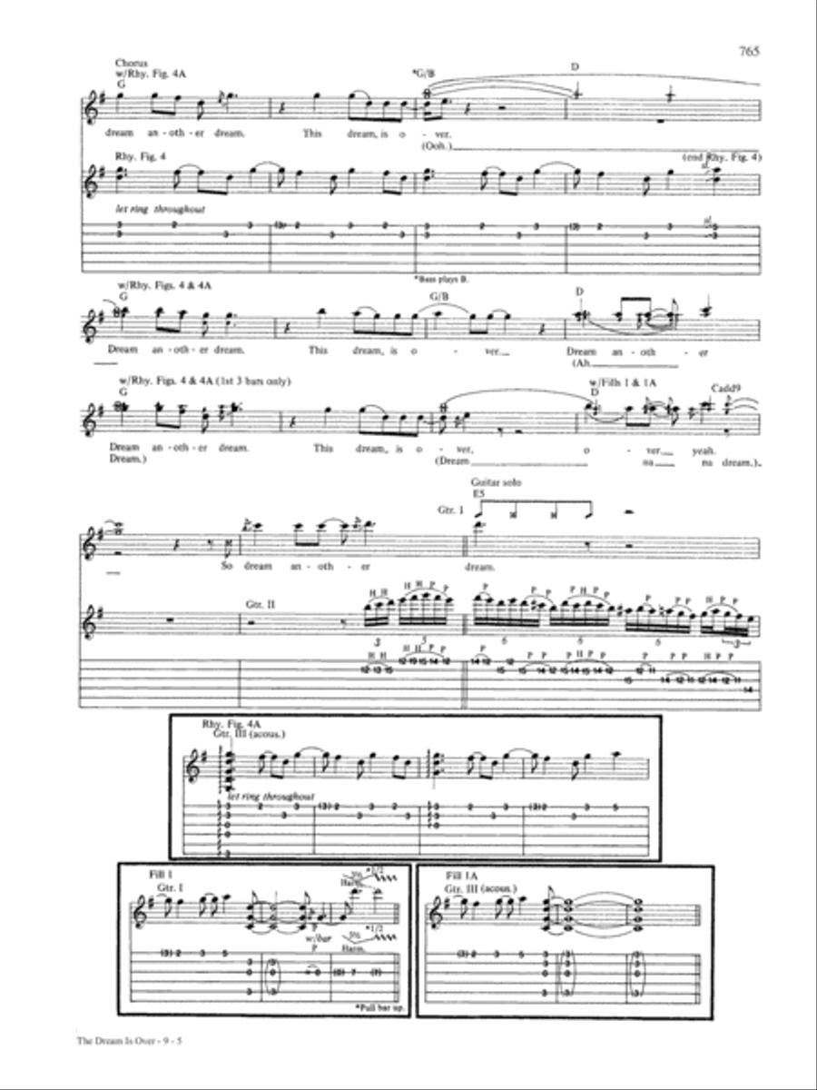 The Dream Is Over Guitar Tablature scores gallery preview page 5