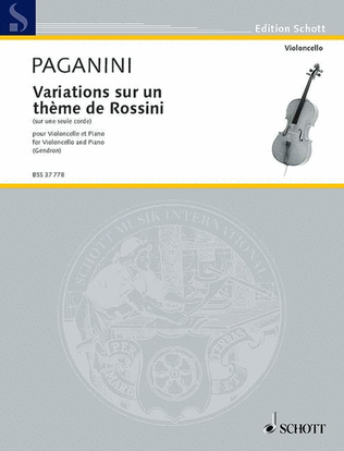 Book cover for Variations sur un thème de Rossini