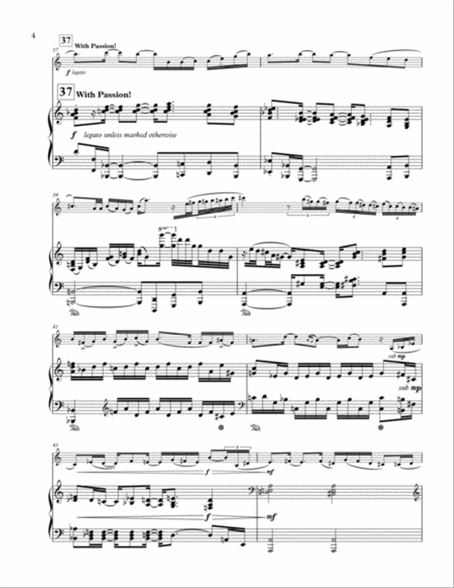 Nocturne for Flugelhorn and Piano Flugelhorn scores gallery preview page 4