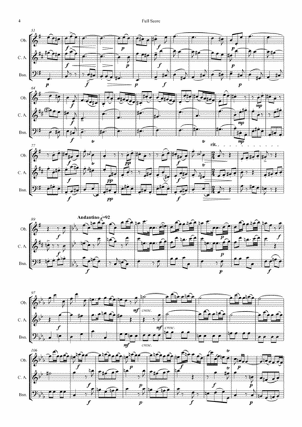 Gallo: 3 Mvts. - Trio Sonatas "Pulcinella Suite" III. Scherzino - double reed trio (Ob.,C.A.,Bsn.) image number null