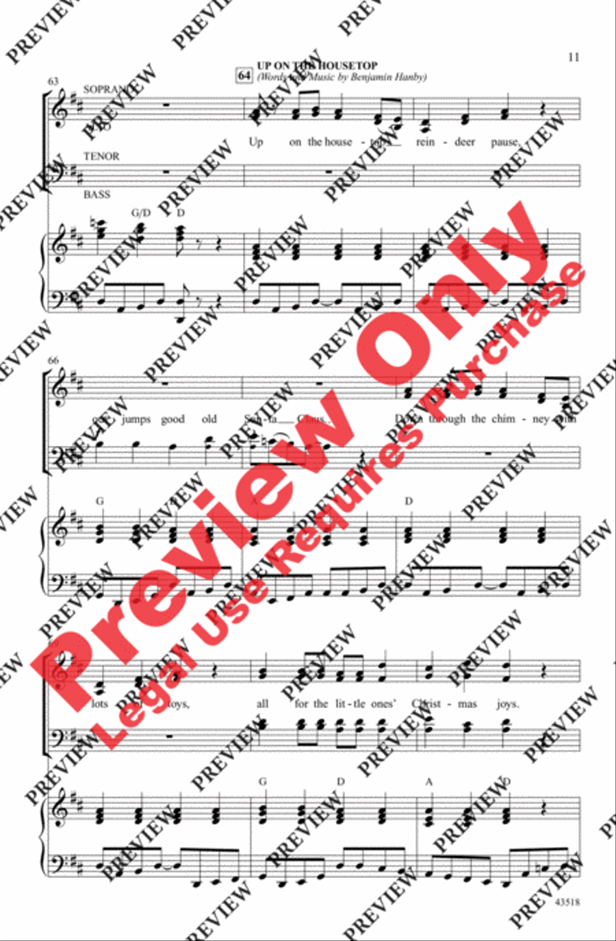 Five Favorite Holiday Songs 4-Part scores gallery preview page 11