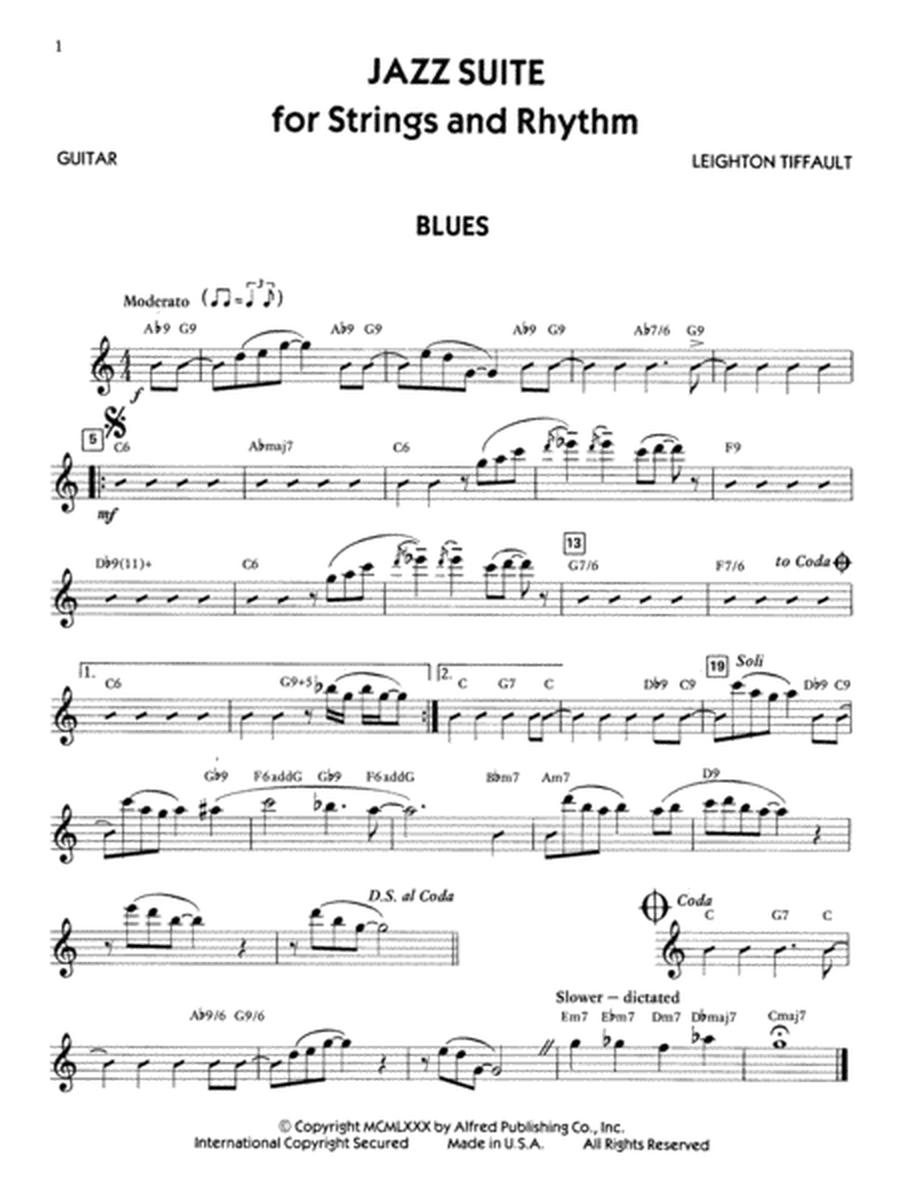 Jazz Suite for Strings and Rhythm: Guitar
