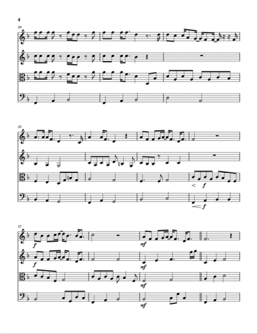 Addicted To Romance String Quartet scores gallery preview page 5