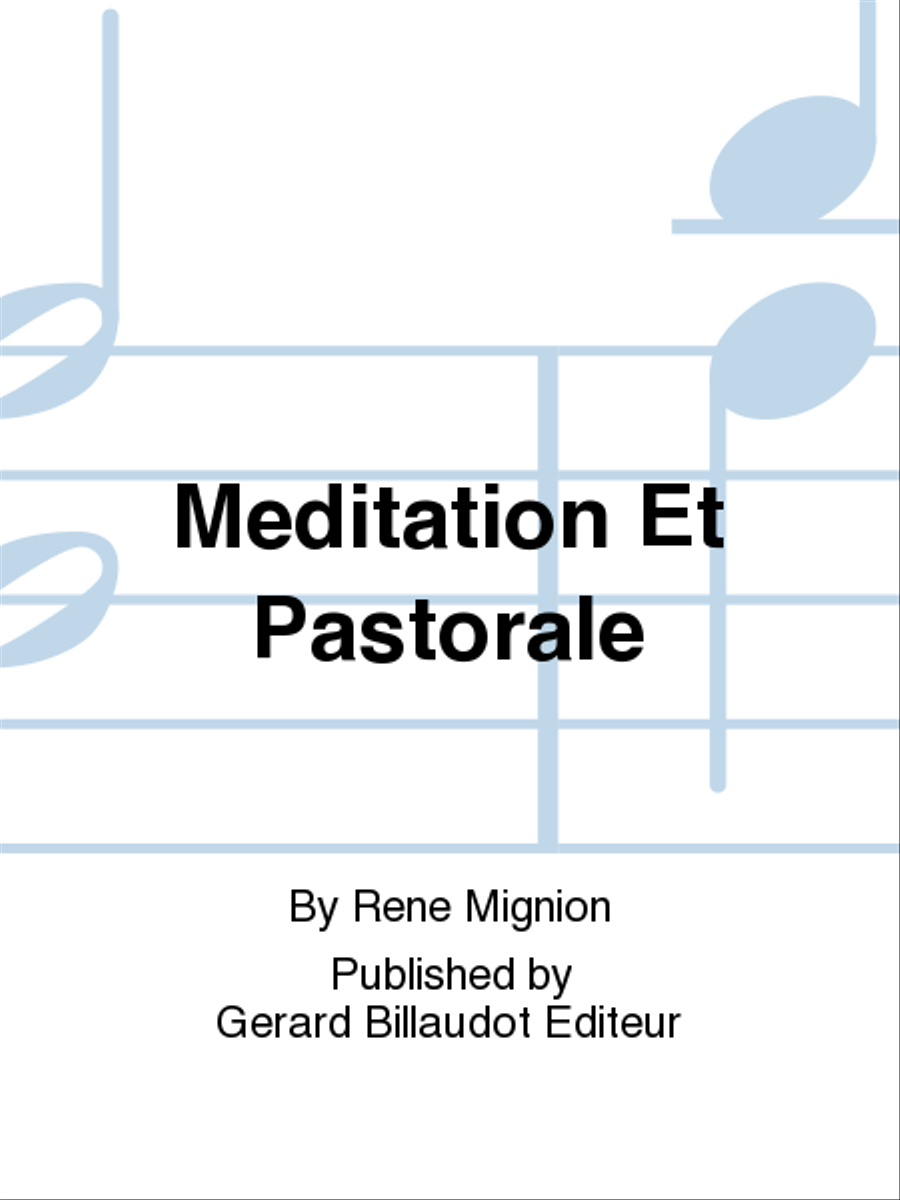 Meditation Et Pastorale B-Flat Clarinet scores gallery preview page 1