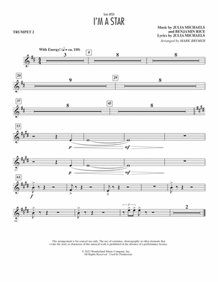 Book cover for I'm A Star (from Wish) (arr. Mark Brymer) - Trumpet 2
