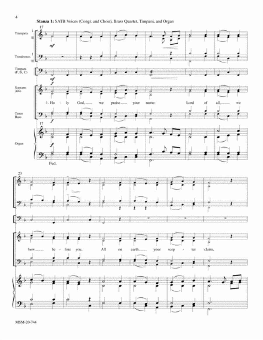 Holy God, We Praise Your Name Choir scores gallery preview page 3