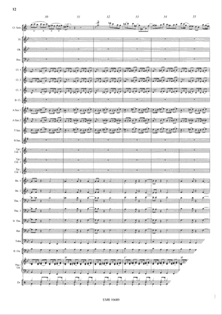 Concerto For Clarinet Concert Band scores gallery preview page 13
