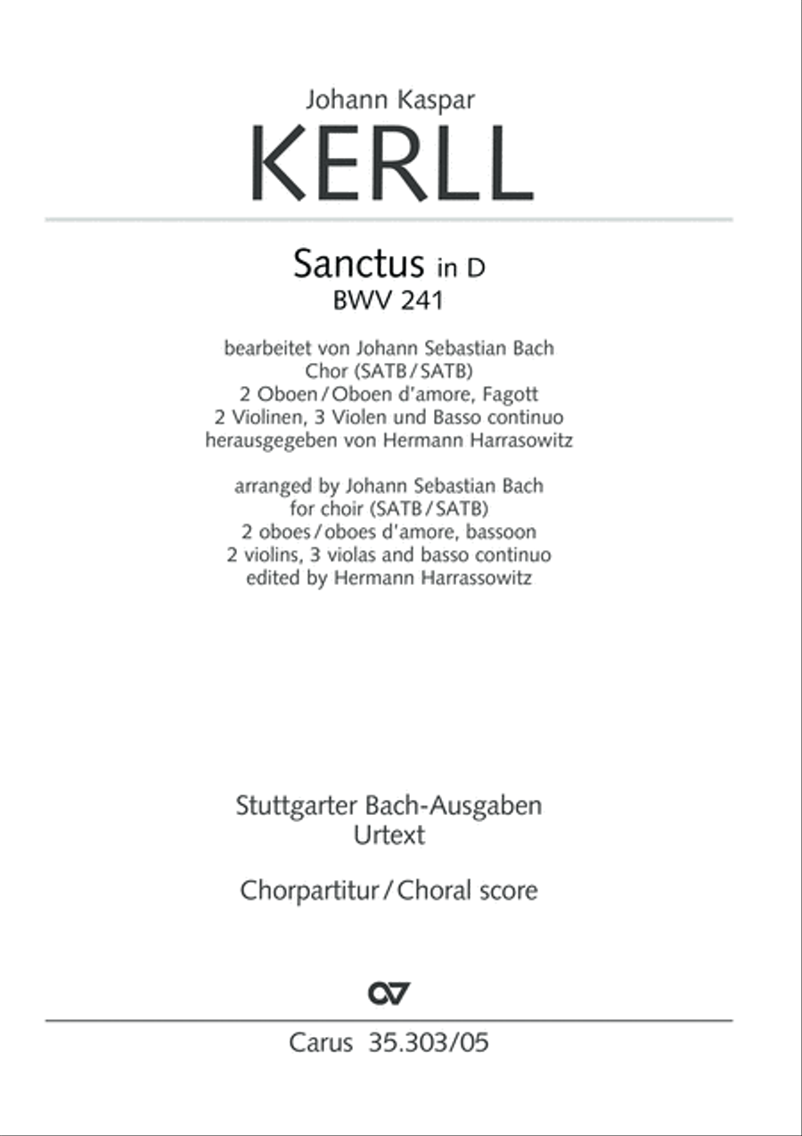 Sanctus in D major (Heilig) 4-Part scores gallery preview page 2