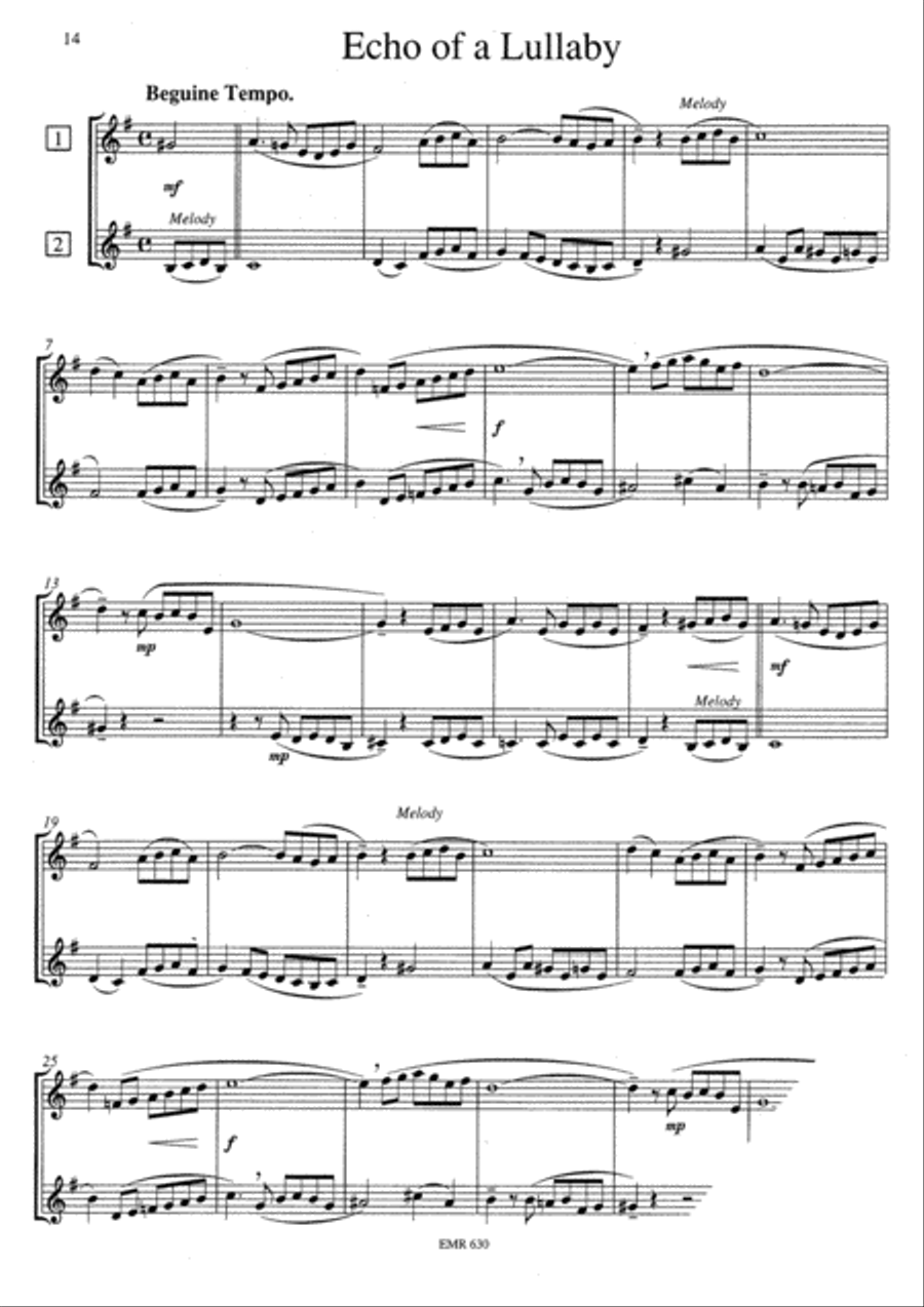 8 Happy Pieces Trumpet Duet scores gallery preview page 8
