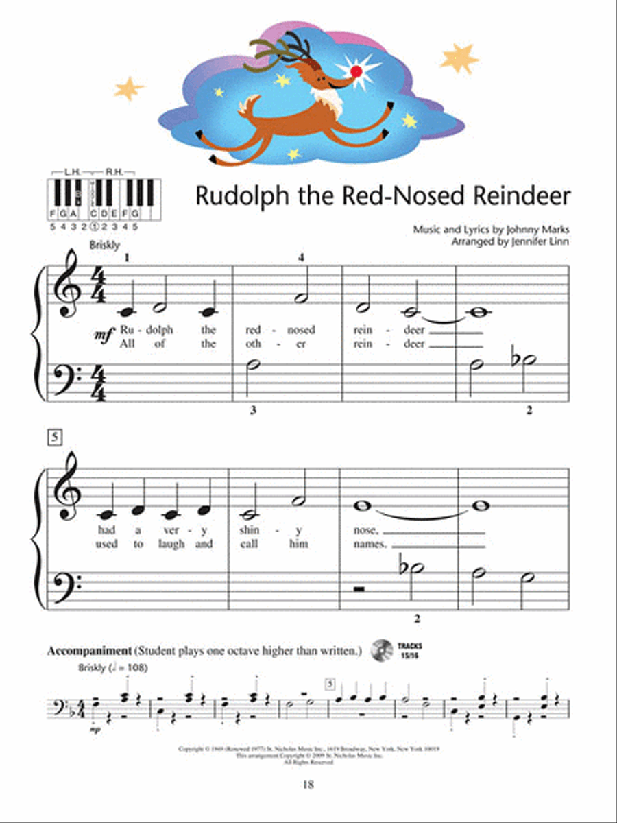 More Christmas Piano Solos - Level 1 Piano Method scores gallery preview page 6