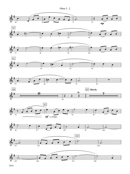 Mineola Waltz: Oboe