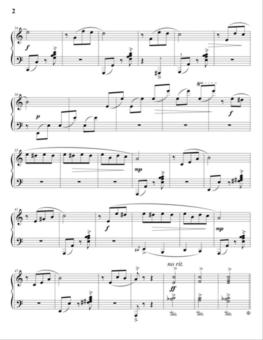 BEETHOVEN: Für Elise (Brazilian Jazz arrangement) Piano Solo scores gallery preview page 3