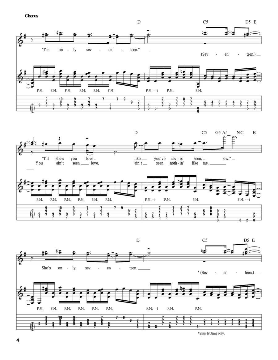 Seventeen Acoustic Guitar scores gallery preview page 4