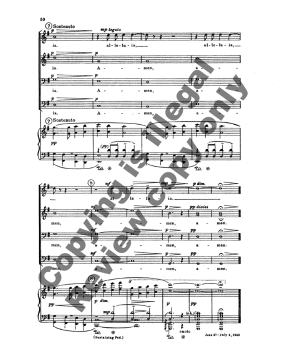 The Last Words of David (Choral Score) TTBB scores gallery preview page 11