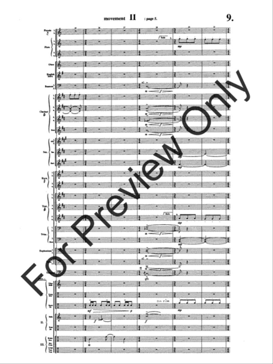 Symphony #1 In Memoriam Dresden 1945 Concert Band scores gallery preview page 13