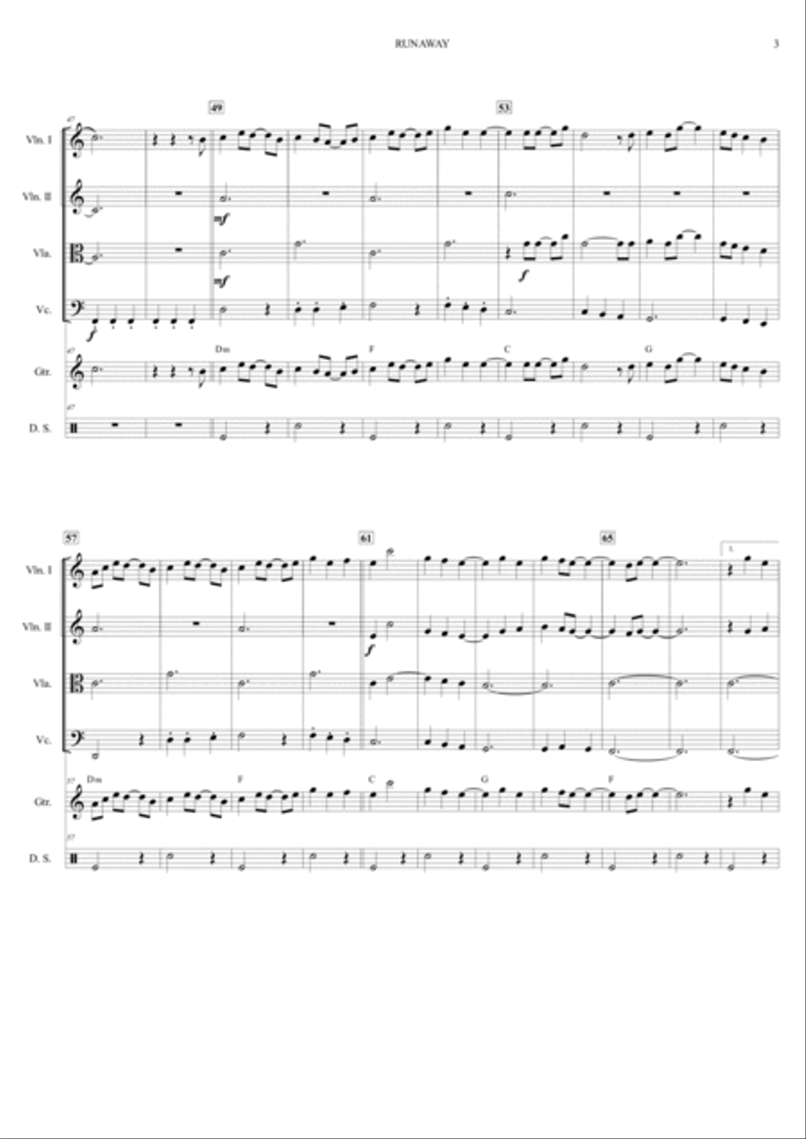 Runaway String Quartet scores gallery preview page 4