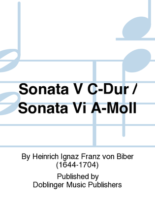 Book cover for Sonata V C-Dur / Sonata VI a-moll