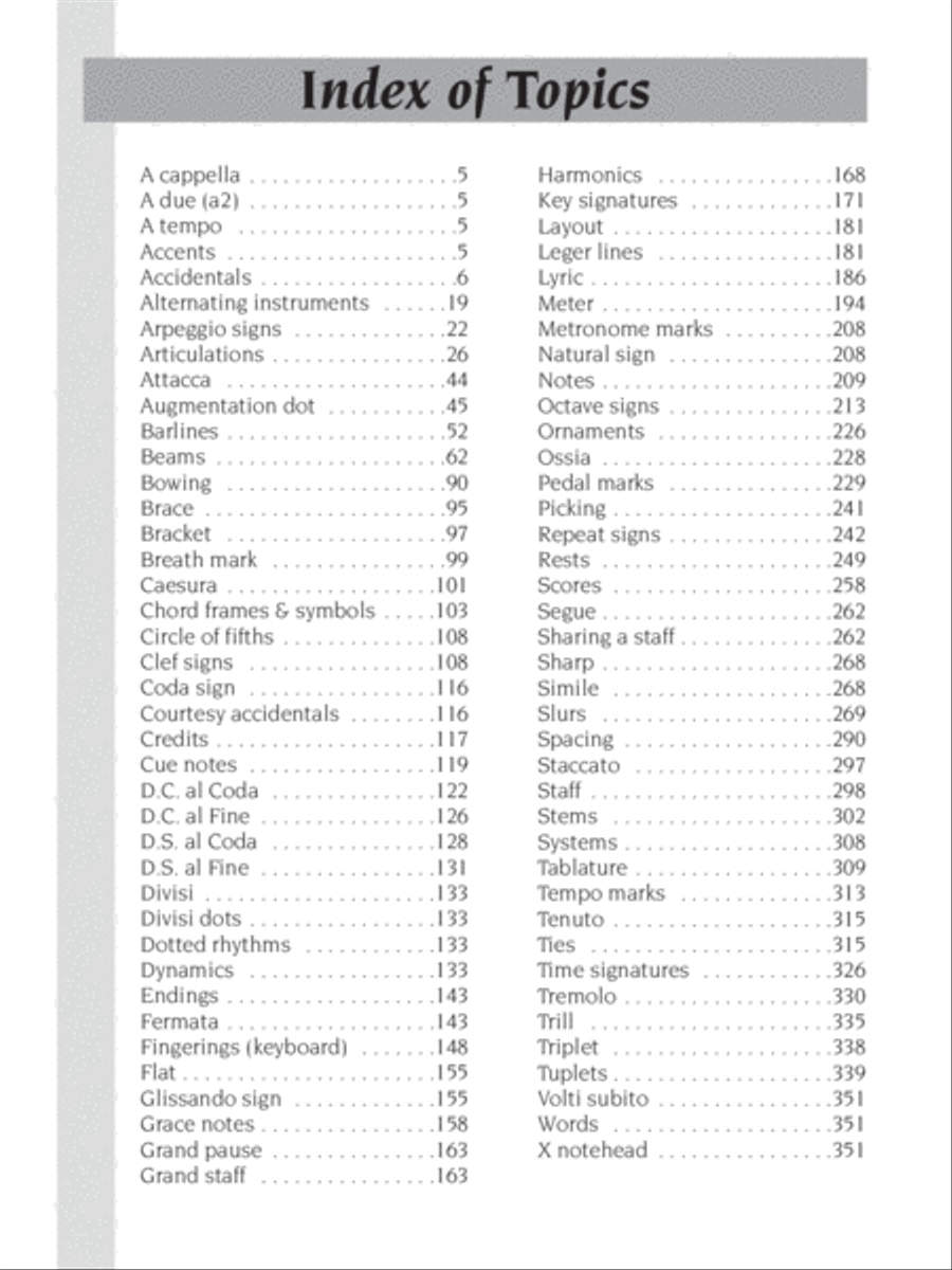 Essential Dictionary of Music Notation Textbook scores gallery preview page 7
