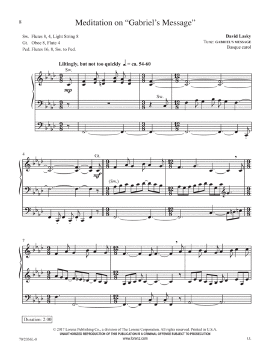 Come, Divine Messiah! Organ Solo scores gallery preview page 3