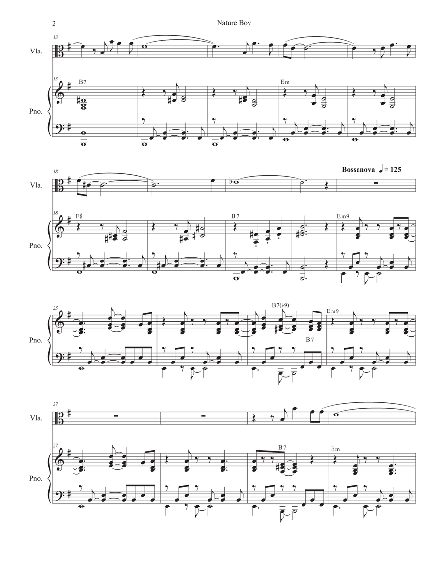 Nature Boy Nature Boy Viola scores gallery preview page 2