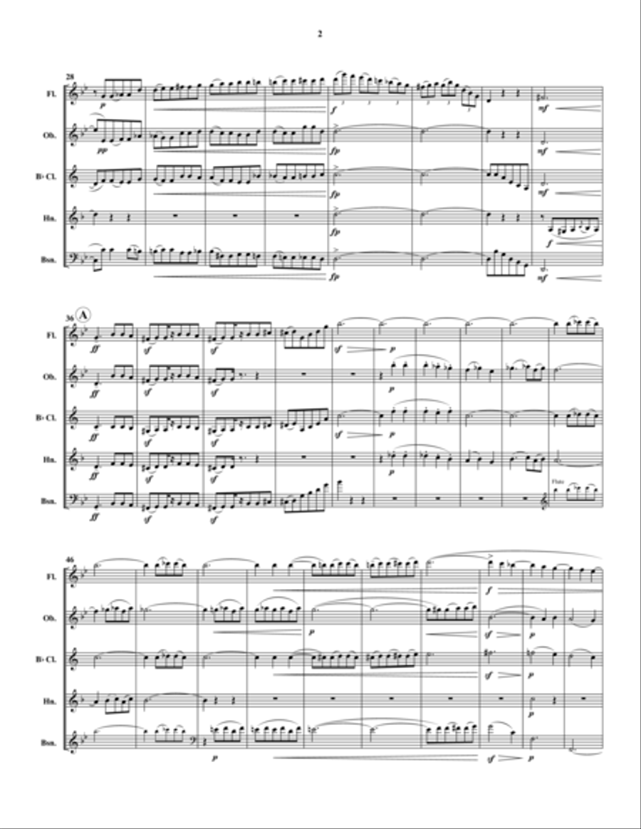 Quintette Pour Instruments Ã€ Vent Woodwind Quintet scores gallery preview page 2