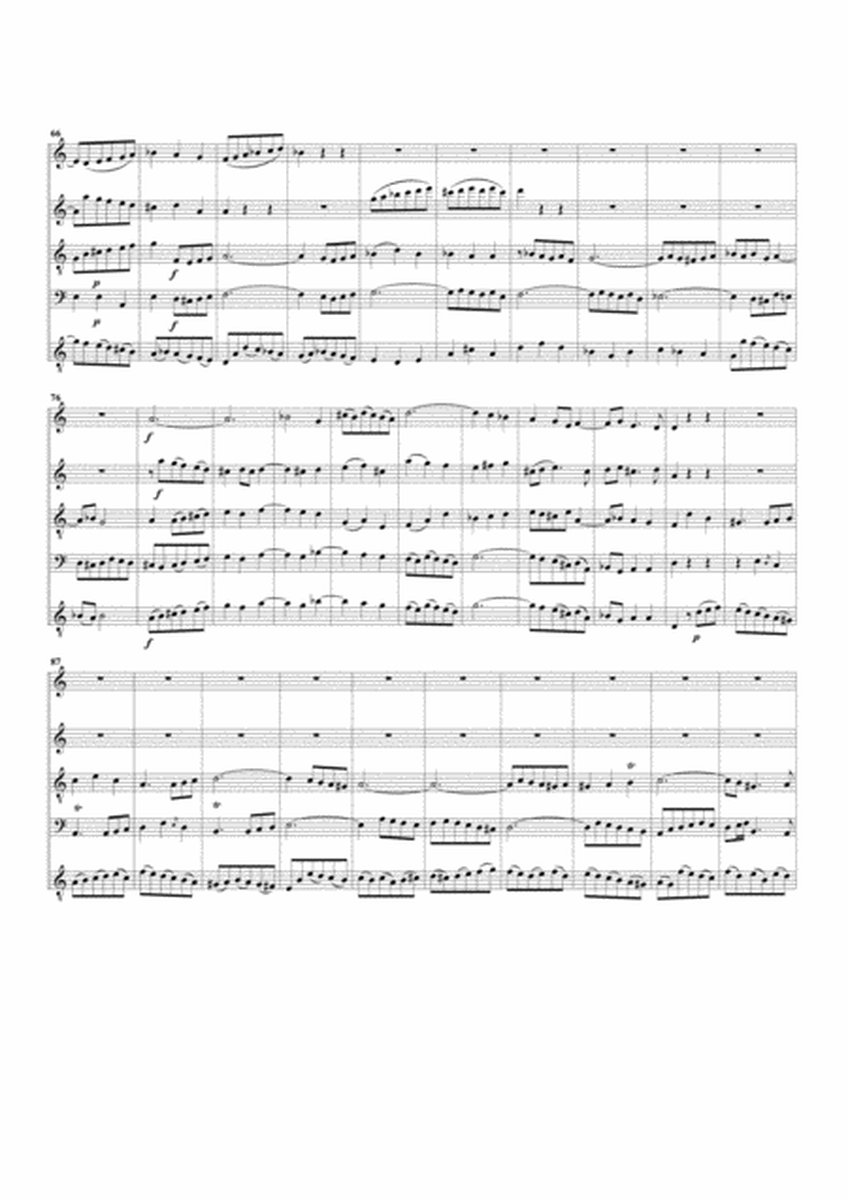 Coro: Aria: Aller Augen warten, Herr from cantata BWV 23 (arrangement for 5 recorders)