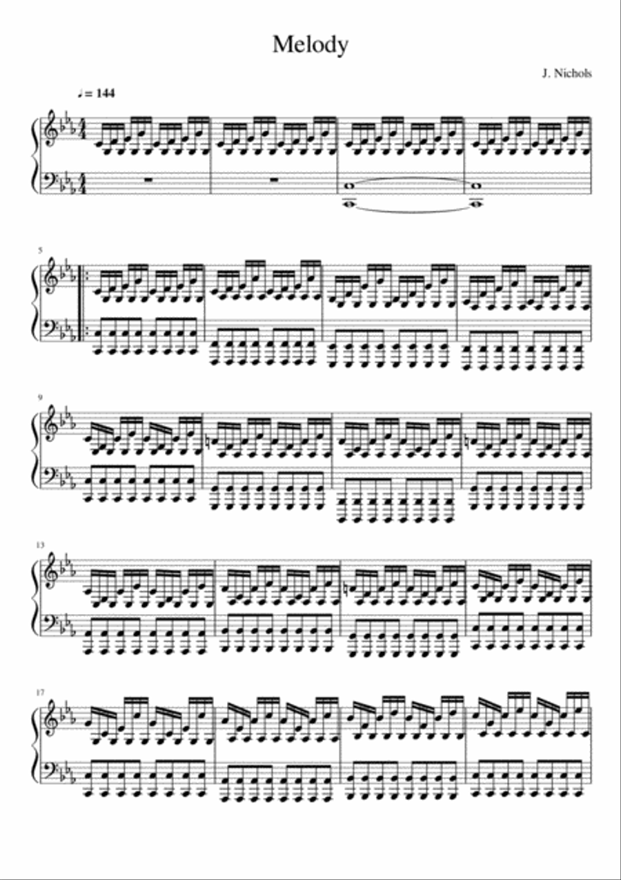 Melody Piano Solo scores gallery preview page 1