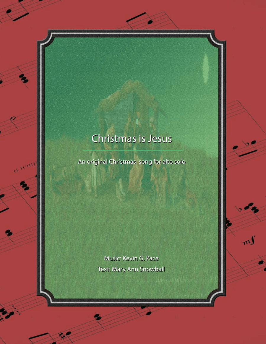 Christmas is Jesus - alto solo with piano accompaniment Alto Voice scores gallery preview page 1