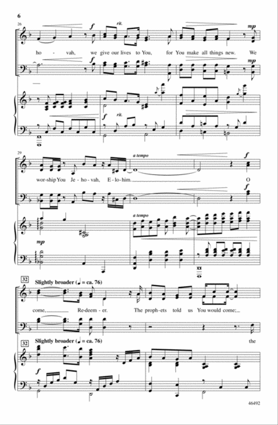 Jehovah Elohim 4-Part scores gallery preview page 16