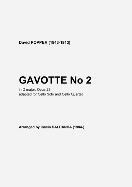 Gavotte n°2 in D major, op. 23. image number null