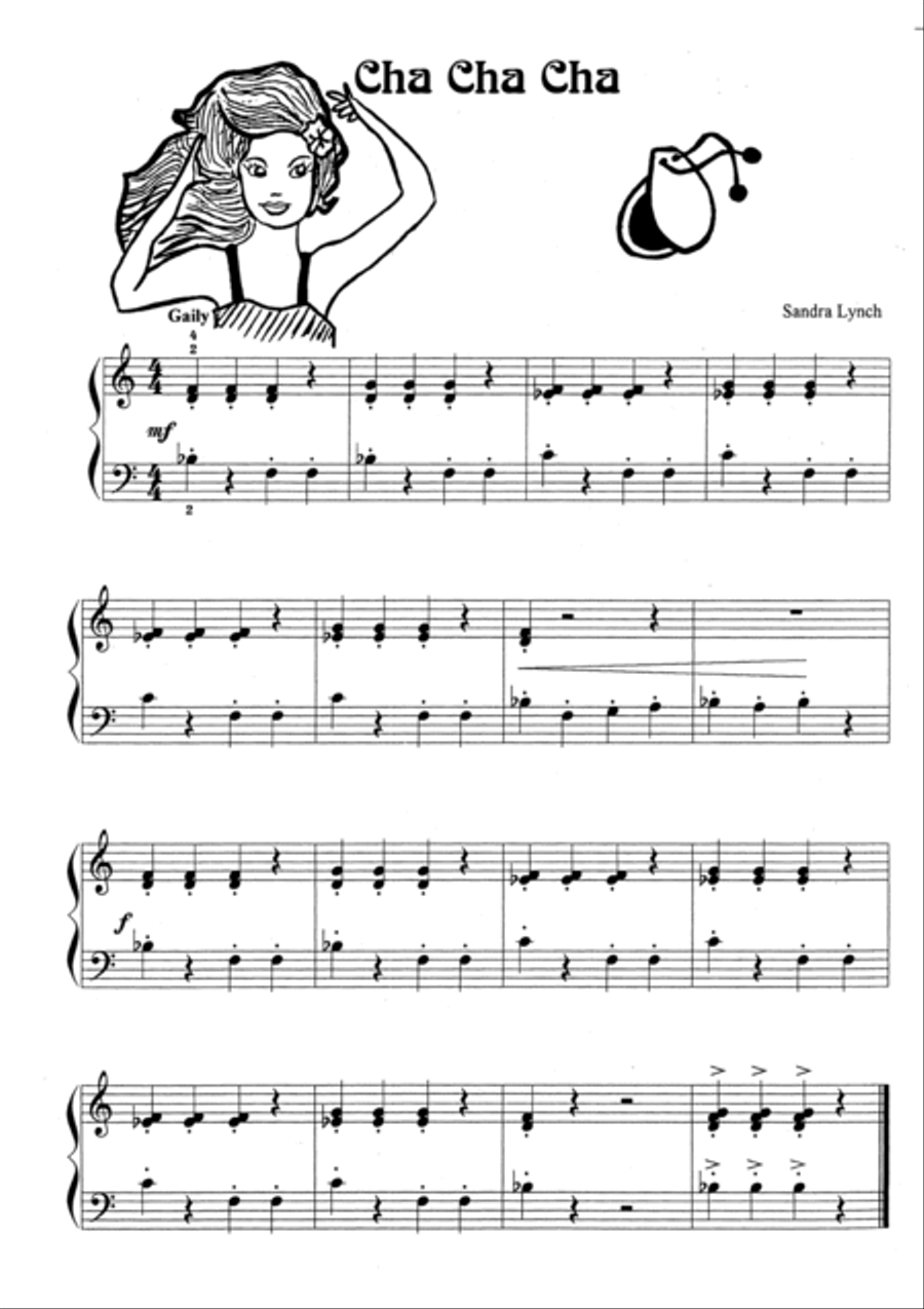 Cha Cha Cha (with Teacher's Accompaniment) Easy Piano scores gallery preview page 2