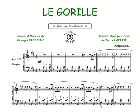 Le gorille (Collection CrocK'MusiC)