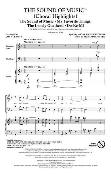 The Sound Of Music (Choral Highlights) (arr. John Leavitt)