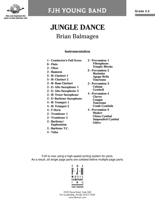 Book cover for Jungle Dance: Score