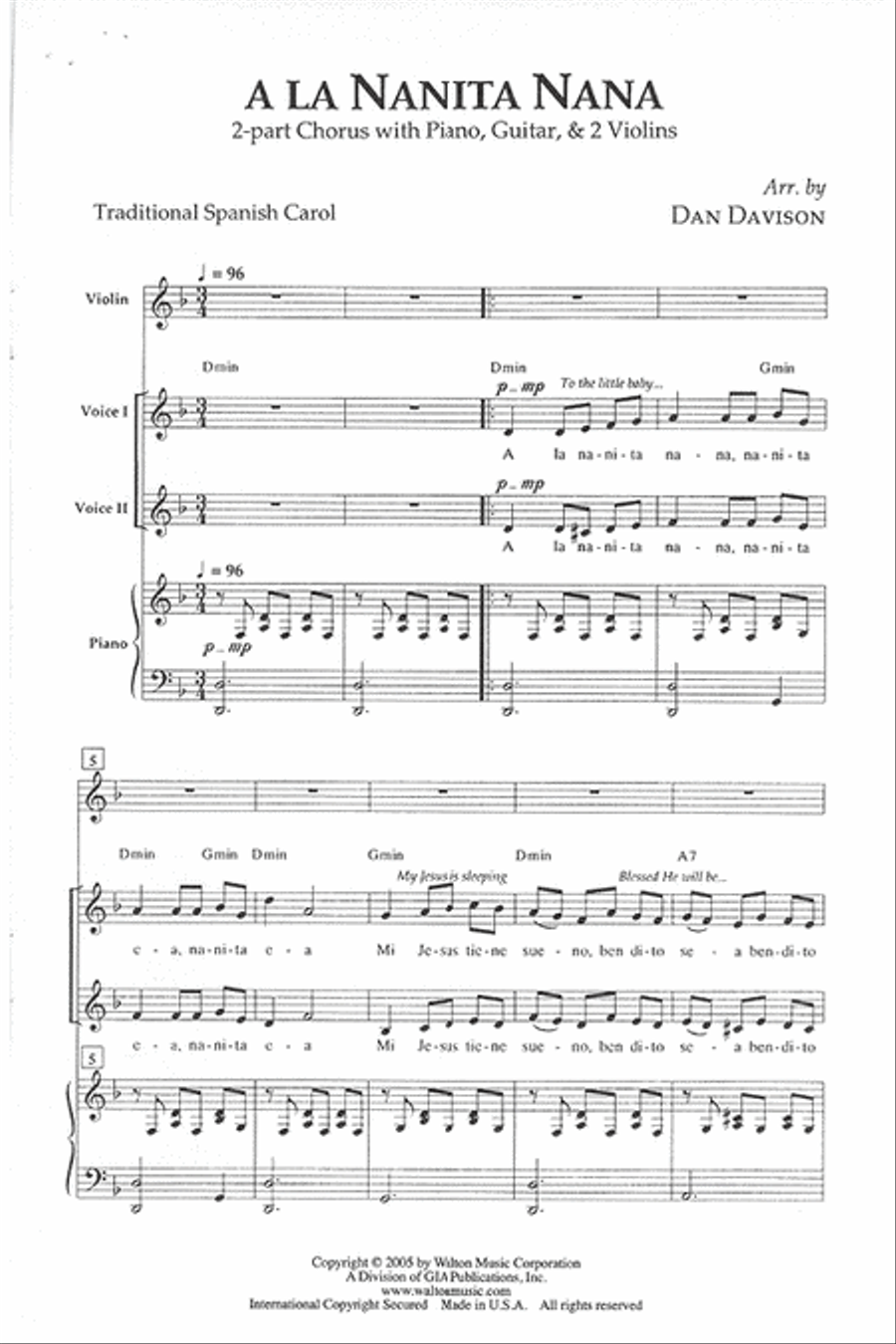 A La Nanita Nana - Two-part 2-Part scores gallery preview page 2
