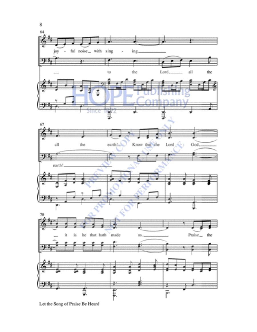 Let the Song of Praise Be Heard Choir scores gallery preview page 9